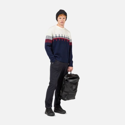 Rossignol PATTERNED CN  DARK NAVY pánský lyžařský svetr