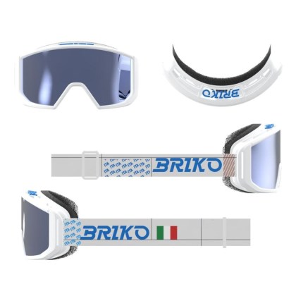 Briko VULCANO MASK ITALIA-White science Blue -lyž.brýle