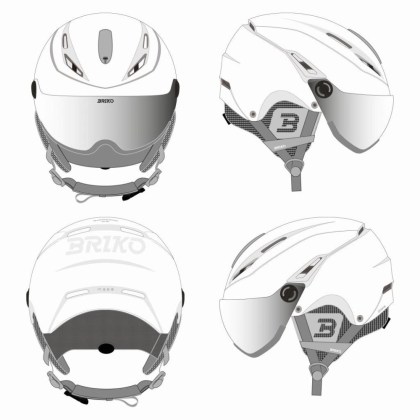 Briko CHIONE VISOR PHOTO-Matt White  PH03-helma