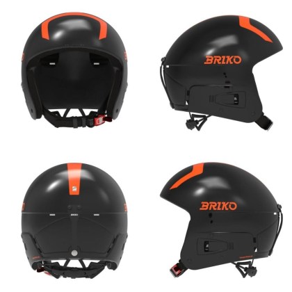 Briko VULCANO FIS 6.8 JR-SHINY BLACK  ORANGE-helma
