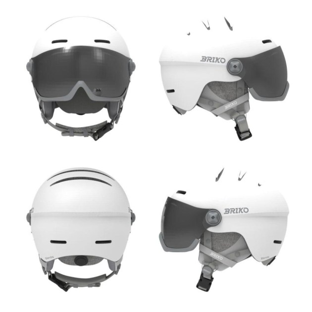 Briko BLENDA 2.0 VISOR-MATT WHTE SILVER SM2-helma