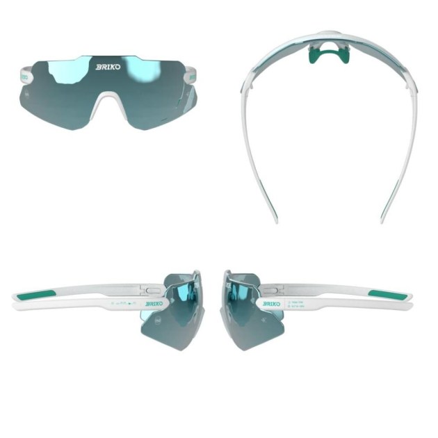 Briko STARLIGHT 2.0 3 LENSES-White Green Caribbea-slun.brýle