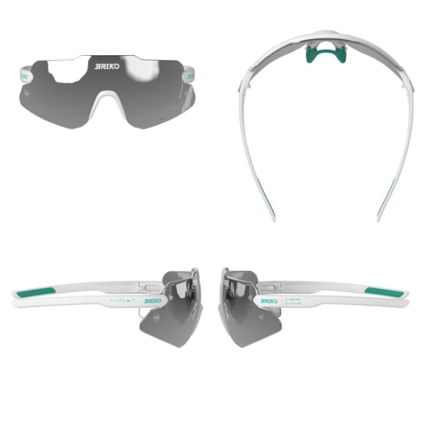 Briko STARLIGHT 2.0 3 LENSES-White Green Caribbea-slun.brýle