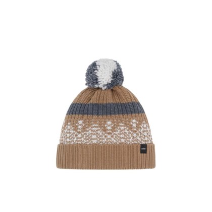 Eisbär Norrak Pompon MÜ-cappuccino-white-anthrazit