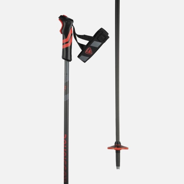 Rossignol TACTIC CLIP BLACK LIME pánské sjezdové lyžařské hole