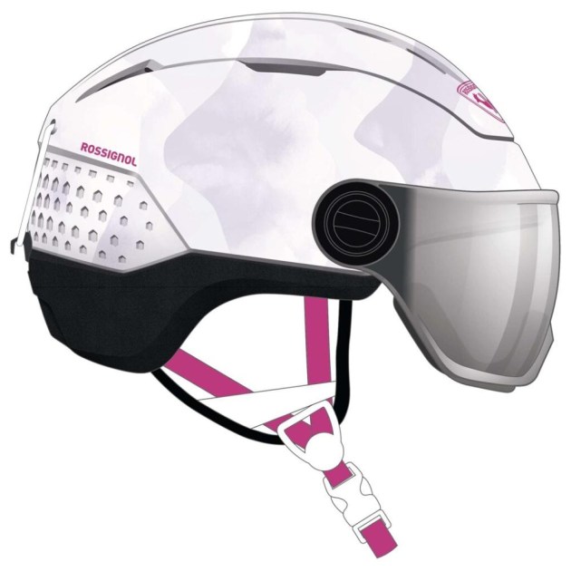 Rossignol WHOOPEE VISOR IMPACTS WHITE dětská lyžařská snb helma s visorem