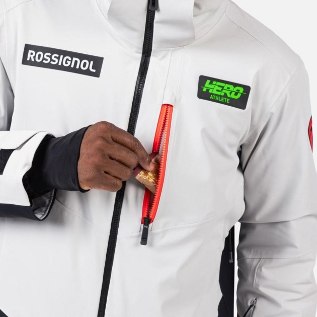 Rossignol HERO BLACKSIDE INSULATED JKT-SOFT GREY-bunda