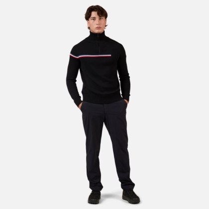 Rossignol ODYSSEUS HZ MERINO SWEATER-BLACK-triko