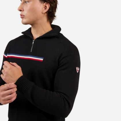 Rossignol ODYSSEUS HZ MERINO SWEATER-BLACK-triko