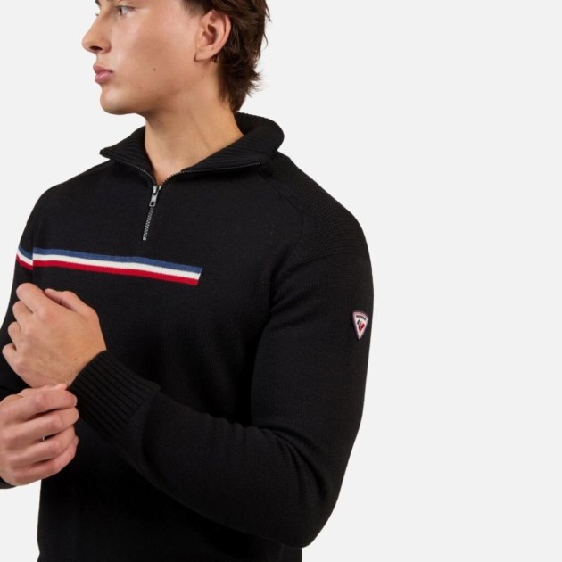 Rossignol ODYSSEUS HZ MERINO SWEATER-BLACK-triko