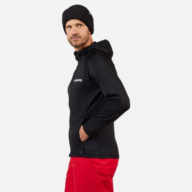 Rossignol BLACKSIDE MIX FZH FLEECE-BLACK-mikina
