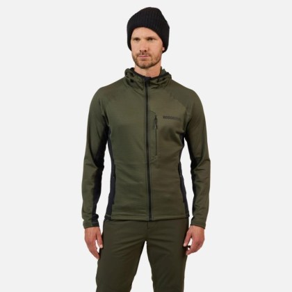 Rossignol BLACKSIDE MIX FZH FLEECE-OLIVE SHADOW-mikina