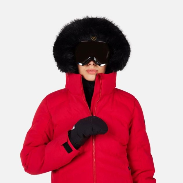 Rossignol W STACI INSULATED JKT-RUBY RED-bunda