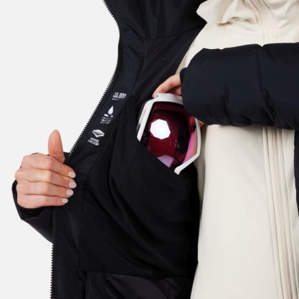 Rossignol W WISPILE RIPSTOP DOWN JKT-BLACK-bunda