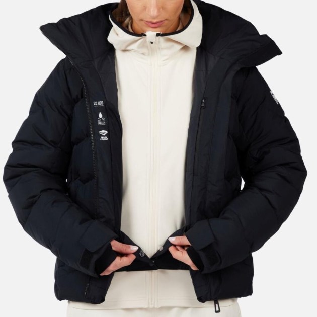 Rossignol W WISPILE RIPSTOP DOWN JKT-BLACK-bunda