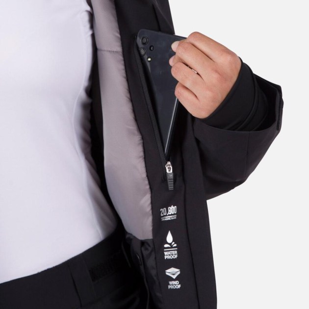Rossignol W STRAWPILE JKT-BLACK-bunda
