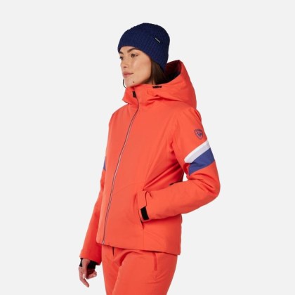 Rossignol W STRAWPILE JKT-ORANGE FLAME-bunda