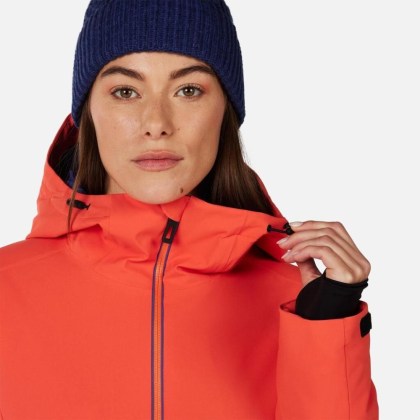 Rossignol W STRAWPILE JKT-ORANGE FLAME-bunda