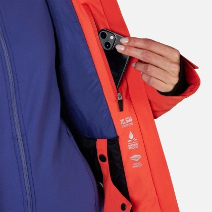 Rossignol W STRAWPILE JKT-ORANGE FLAME-bunda