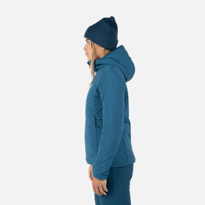 Rossignol W OPSIDE HOODIE IN HEAVY INSUL-DEEP LAKE-bunda