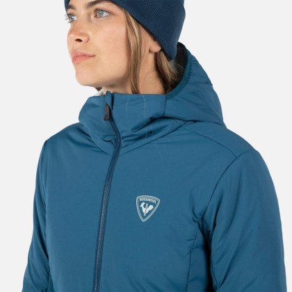 Rossignol W OPSIDE HOODIE IN HEAVY INSUL-DEEP LAKE-bunda