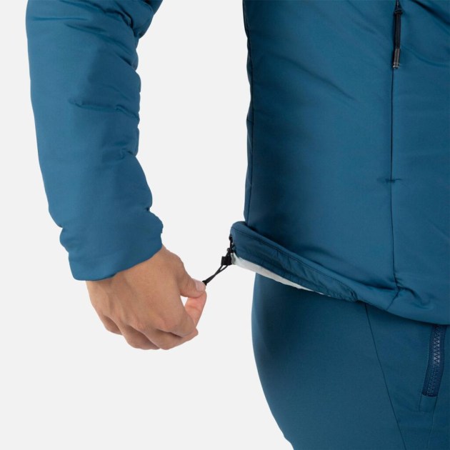 Rossignol W OPSIDE HOODIE IN HEAVY INSUL-DEEP LAKE-bunda