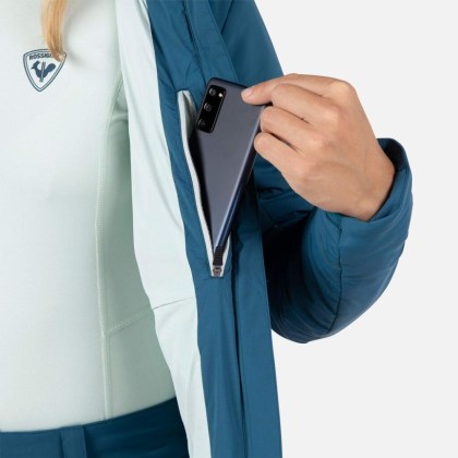 Rossignol W OPSIDE HOODIE IN HEAVY INSUL-DEEP LAKE-bunda