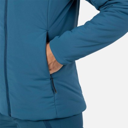 Rossignol W OPSIDE HOODIE IN HEAVY INSUL-DEEP LAKE-bunda