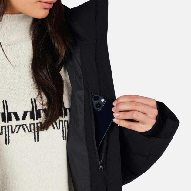 Rossignol W CHAVANETTE DOWN PARKA-BLACK-bunda