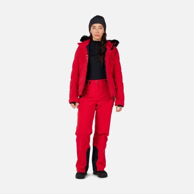 Rossignol W STRAWPILE INSULATED PANT-RUBY RED-kalhoty