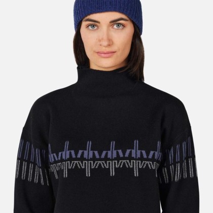 Rossignol W PATTERNED TN SWEATER-BLACK-svetr