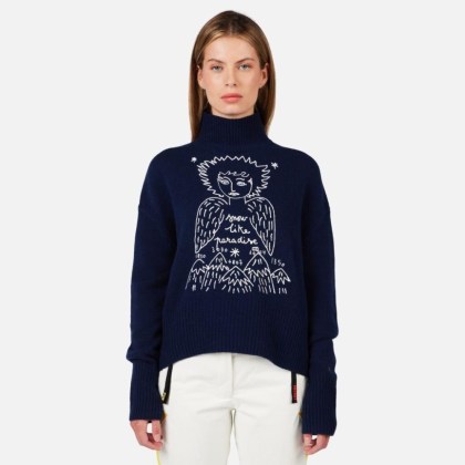 Rossignol W JCC SNOW ANGELS PULL-COSMIC BLUE-svetr