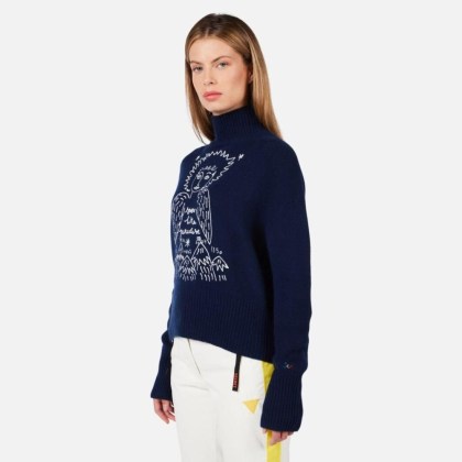 Rossignol W JCC SNOW ANGELS PULL-COSMIC BLUE-svetr