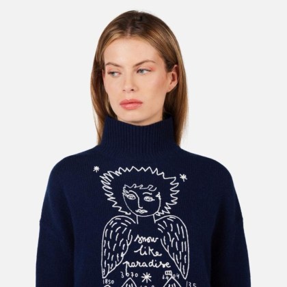 Rossignol W JCC SNOW ANGELS PULL-COSMIC BLUE-svetr