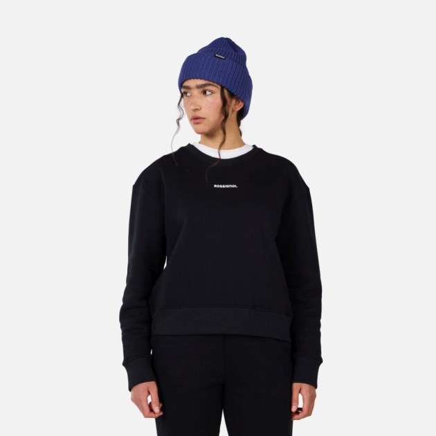 Rossignol W PRESSET CN RELAX SWEATSHIRT-BLACK-mikina