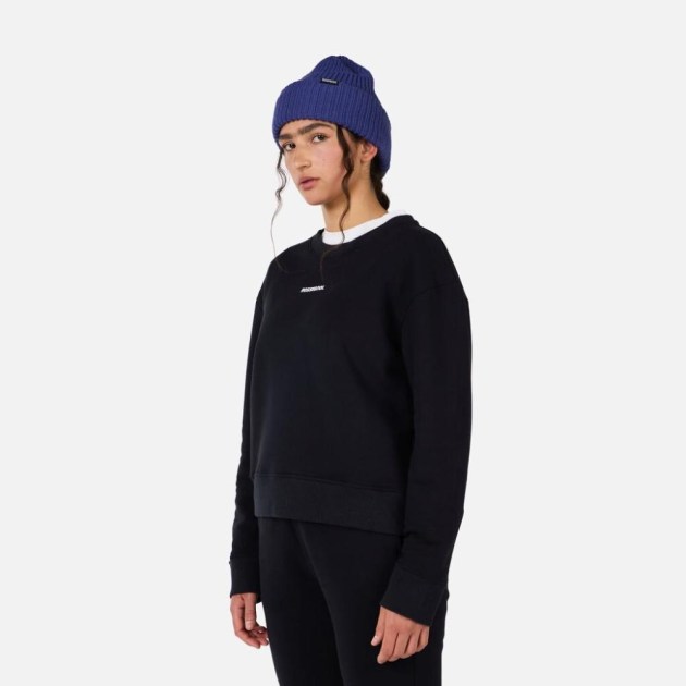 Rossignol W PRESSET CN RELAX SWEATSHIRT-BLACK-mikina