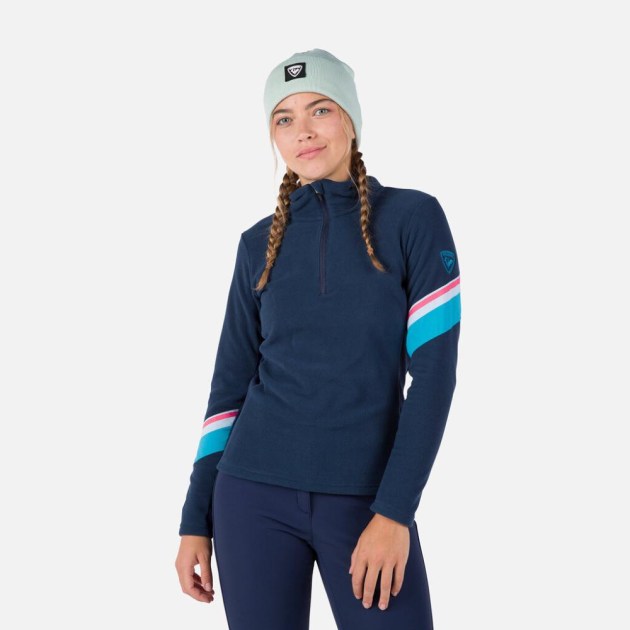Rossignol W STRAWPILE FLEECE HZ-DARK NAVY-mikina