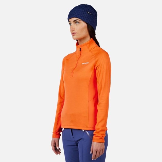 Rossignol W BLACKSIDE MIX HZ FLEECE-ORANGE FLAME-mikina