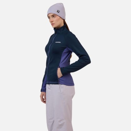 Rossignol W BLACKSIDE MIX FZ FLEECE-FUTURE BLUE-mikina