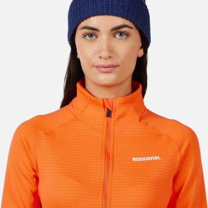 Rossignol W BLACKSIDE MIX FZ FLEECE-ORANGE FLAME-mikina