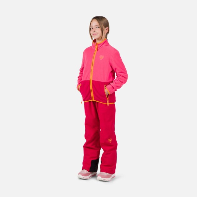 Rossignol JR STRAWPILE FLEECE FZ-TEA ROSE-mikina