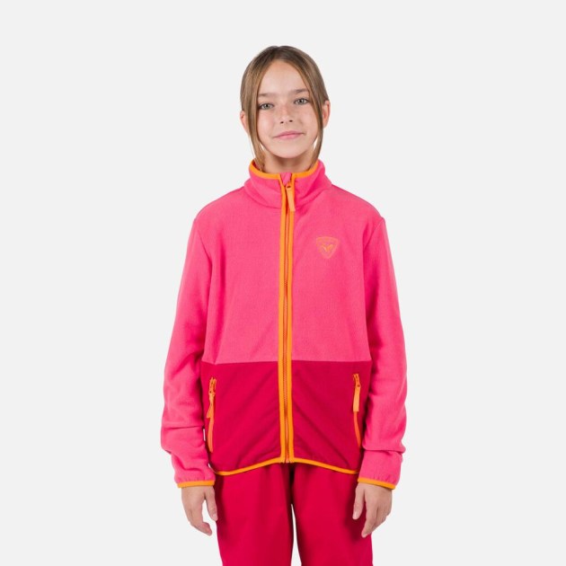 Rossignol JR STRAWPILE FLEECE FZ-TEA ROSE-mikina