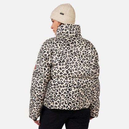 Rossignol W ARETU ALLOVER DOWN JKT-NATURE WILD LEOPARD PRINT-TA - JACKETS