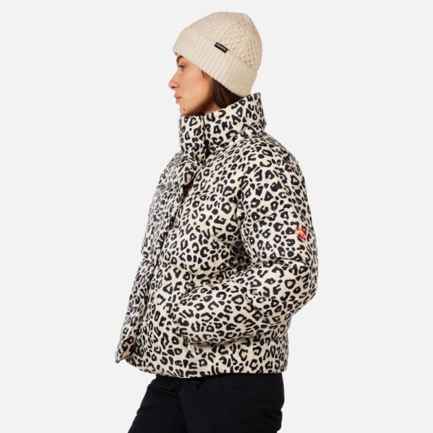 Rossignol W ARETU ALLOVER DOWN JKT-NATURE WILD LEOPARD PRINT-TA - JACKETS