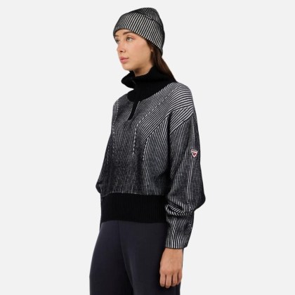Rossignol W BRIGEL HZ MERINO SWEATER-BLACK