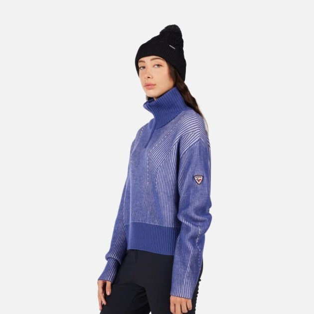 Rossignol W BRIGEL HZ MERINO SWEATER-FUTURE BLUE