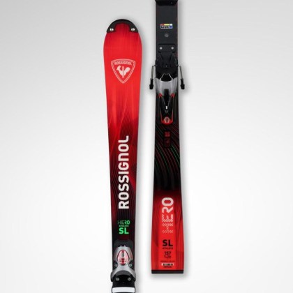 Rossignol Hero FIS SL 157 R22 + Spx 15 Rockerace Silver Red závodní lyže