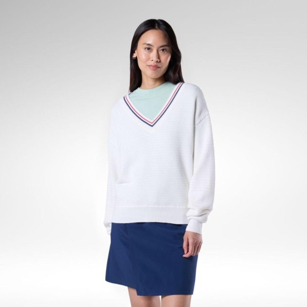 Rossignol Knitted V Neck White