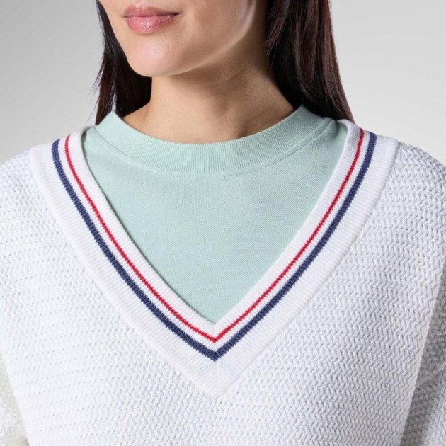 Rossignol Knitted V Neck White