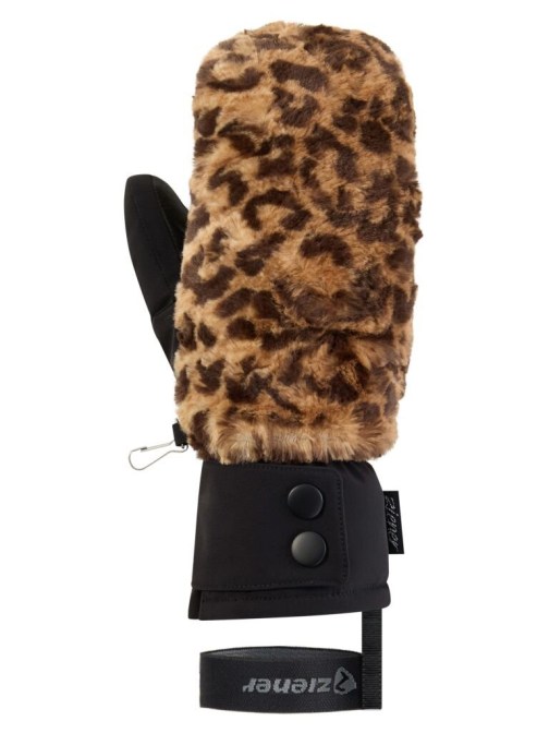 Ziener Katniss dámské lyžařské rukavice čokoládová leopardí